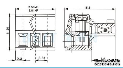 接線端子F735-381-NP-GN180° 接線端子F735-381-NP-GN180°